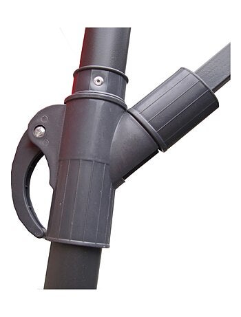 PORTICCIO Parasol marron déporté rond 3 x 3 m