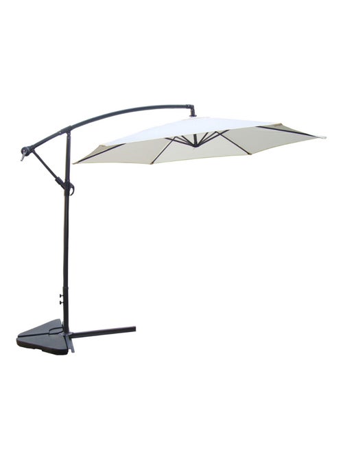 PORTICCIO Parasol ecru déporté rond 3 x 3 m - Kiabi
