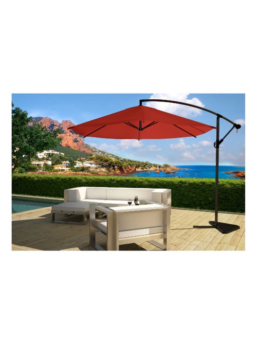 PORTICCIO Parasol terracotta déporté rond 3 x 3 m - Kiabi