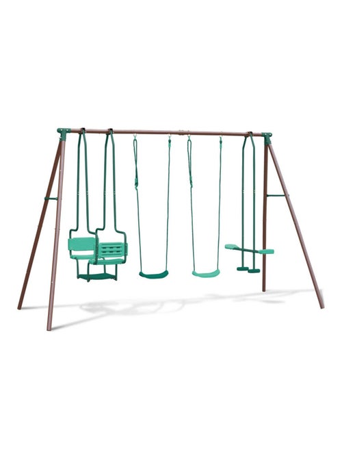 Portique 4 agrès en métal avec face à face MALO MENTHE - Kiabi