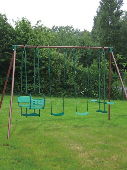 Portique 4 agrès en métal avec face à face MALO MENTHE - Kiabi