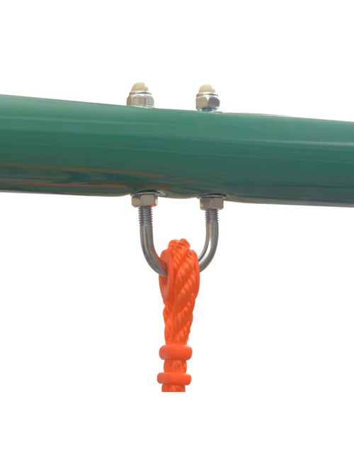 Portique 4 places acier avec balançoire tandem 324 cm vidaxl - Kiabi