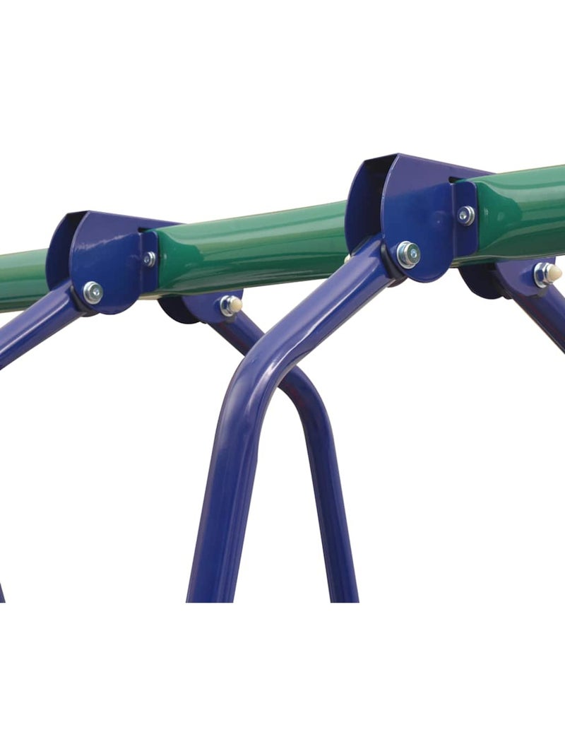 Portique 4 places acier avec balançoire tandem 324 cm vidaxl Multicolore - Kiabi