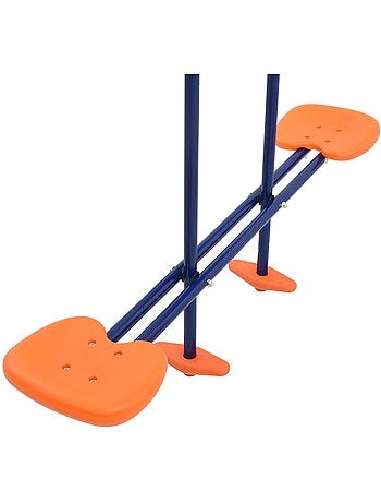 Portique acier 4 sièges avec anneaux de gymnastique 380 cm vidaxl