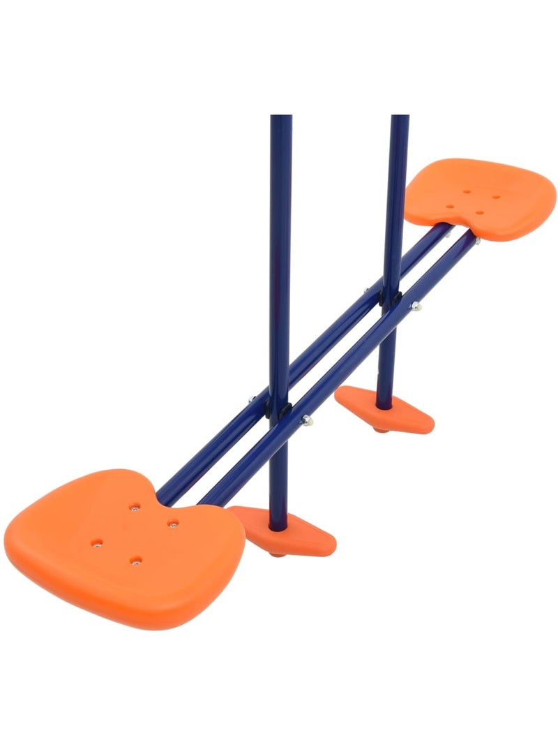 Portique acier 4 sièges avec anneaux de gymnastique 380 cm vidaxl Multicolore - Kiabi