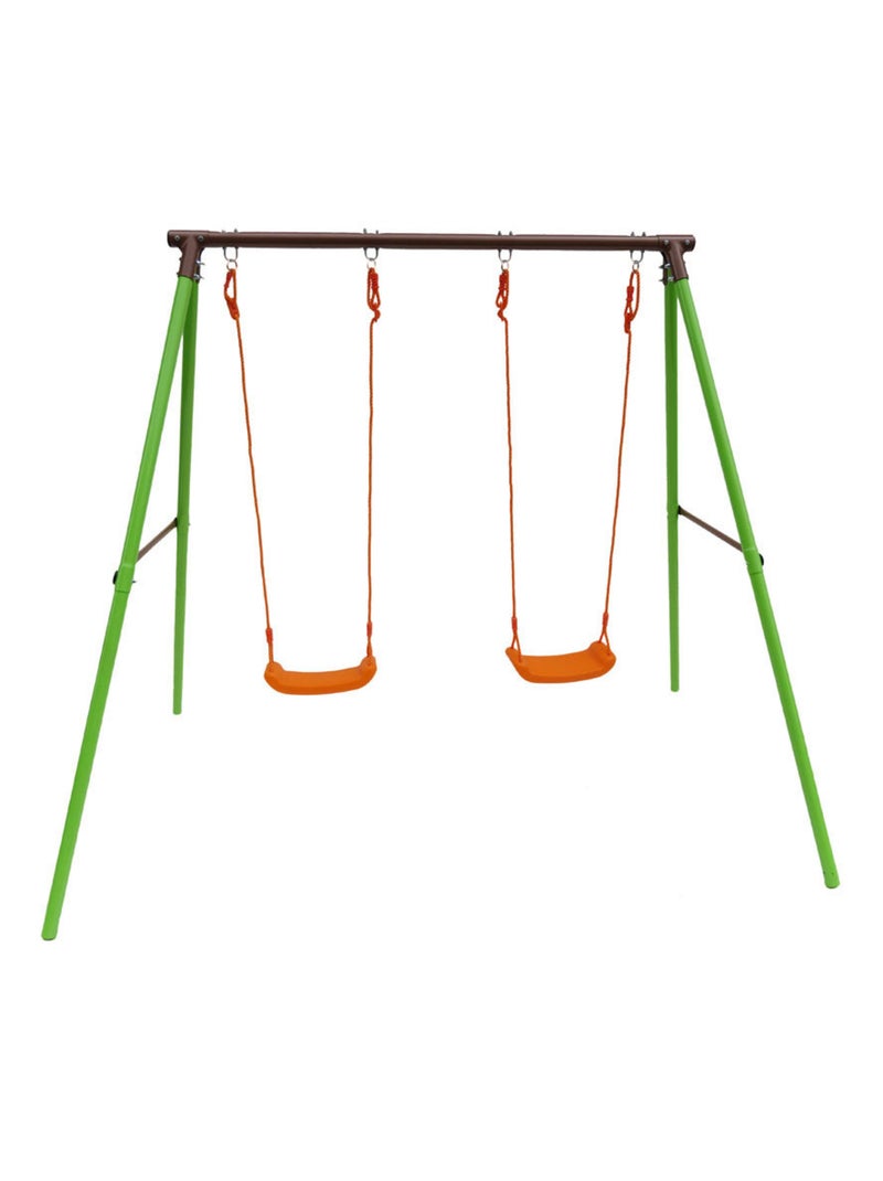 Portique acier "Polo" - 1.95m - 2 agrès Vert - Kiabi