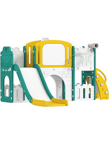 Portique aire de jeu enfant 7 en 1 hdpe
