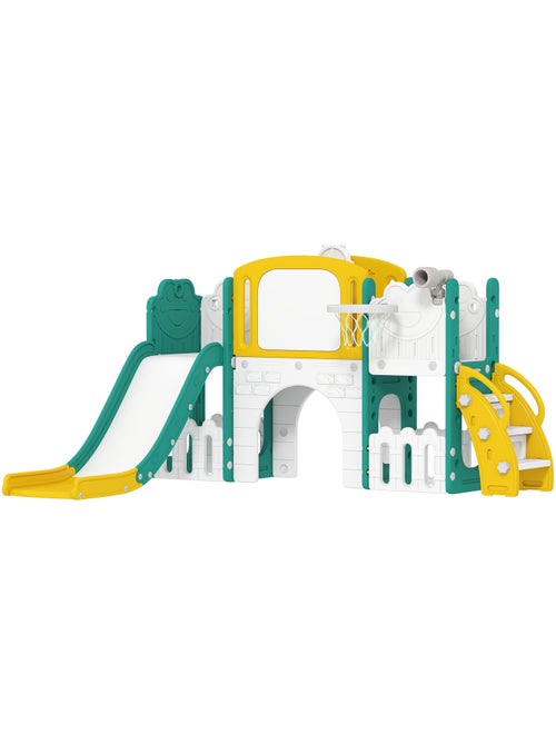 Portique aire de jeu enfant 7 en 1 hdpe - Kiabi Portique aire de jeu enfant 7 en 1 hdpe - Kiabi