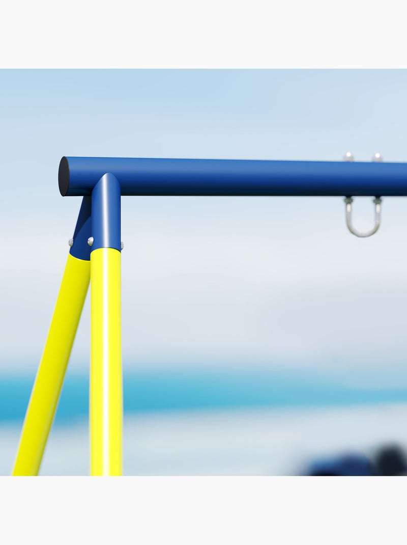 Portique balançoire double 4 crochets acier max. 150 kg Bleu Bleu - Kiabi