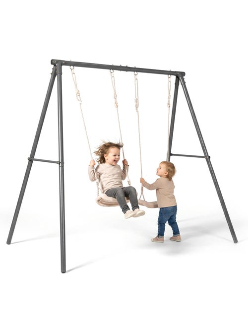 Portique Balançoire Double Jardin HyperMotion - Acier 3-12 Ans - 2 Sièges 100kg - Kiabi Portique Balançoire Double Jardin HyperMotion - Acier 3-12 Ans - 2 Sièges 100kg - Kiabi