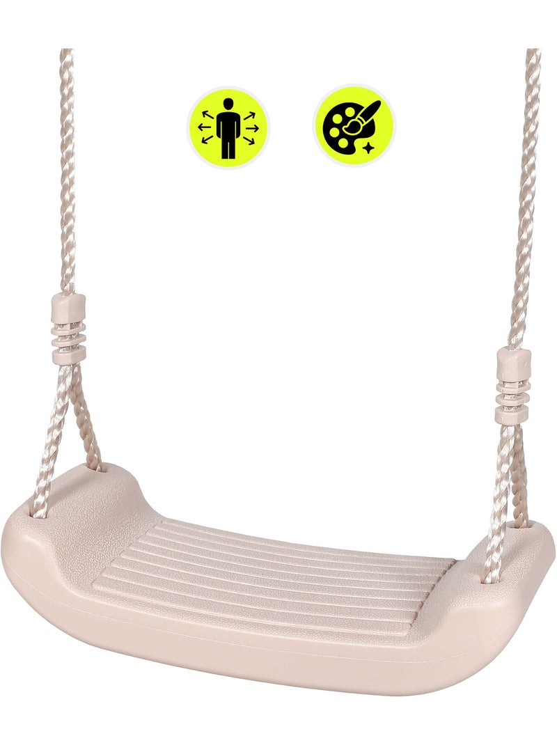 Portique Balançoire Double Jardin HyperMotion - Acier 3-12 Ans - 2 Sièges 100kg Gris - Kiabi