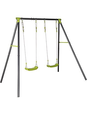Portique balançoire double métal bise