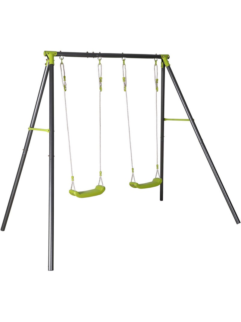 Portique balançoire double métal bise N/A - Kiabi