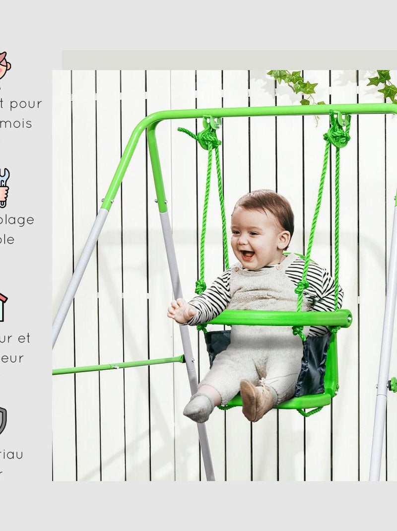 Portique balançoire enfant Vert - Kiabi