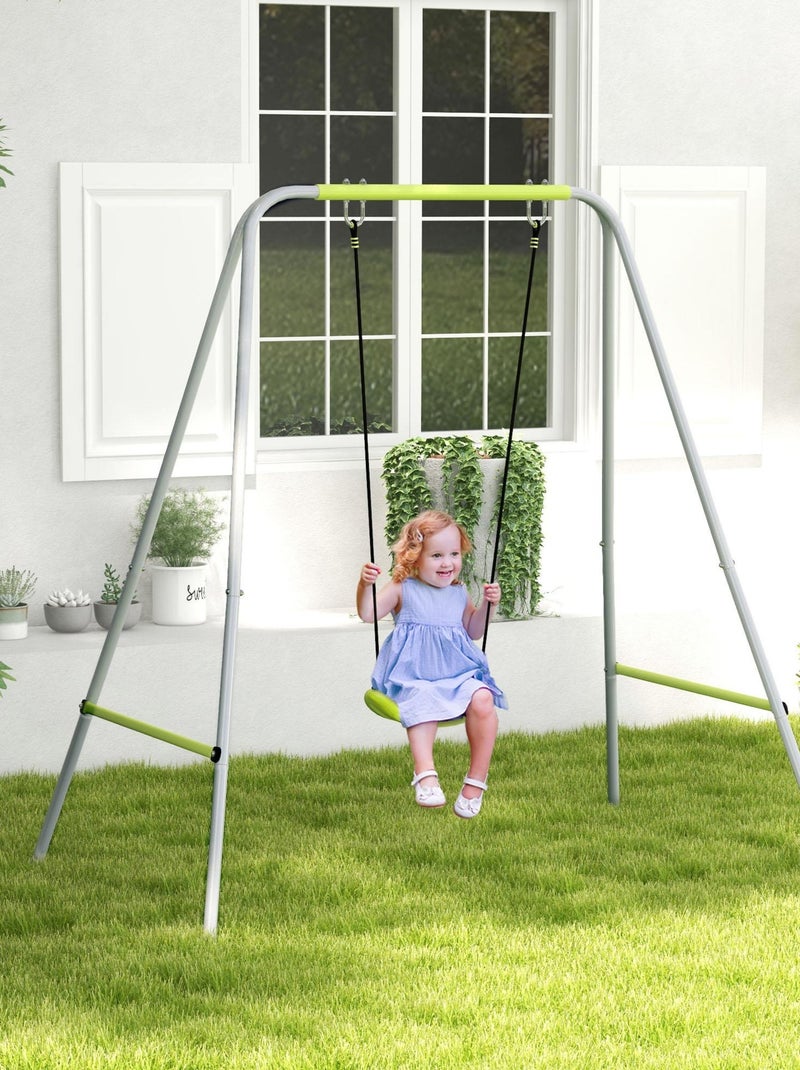 Portique balançoire évolutive métal époxy Gris - Kiabi