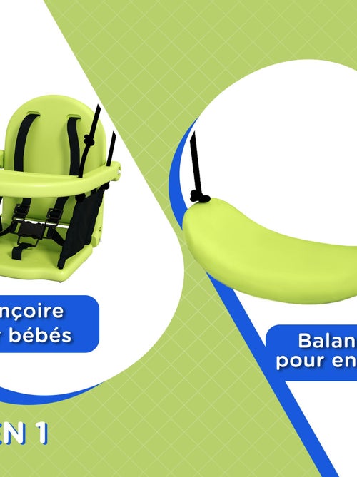 Portique balançoire évolutive métal époxy - Kiabi