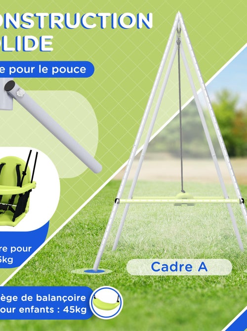 Portique balançoire évolutive métal époxy - Kiabi