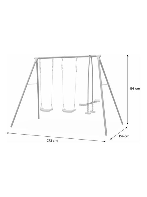 Portique balançoires, face à face Tramontane - Kiabi