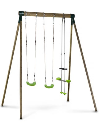 Portique bois "Lana" - Avec 2 balançoires et 1 vis-à-vis.