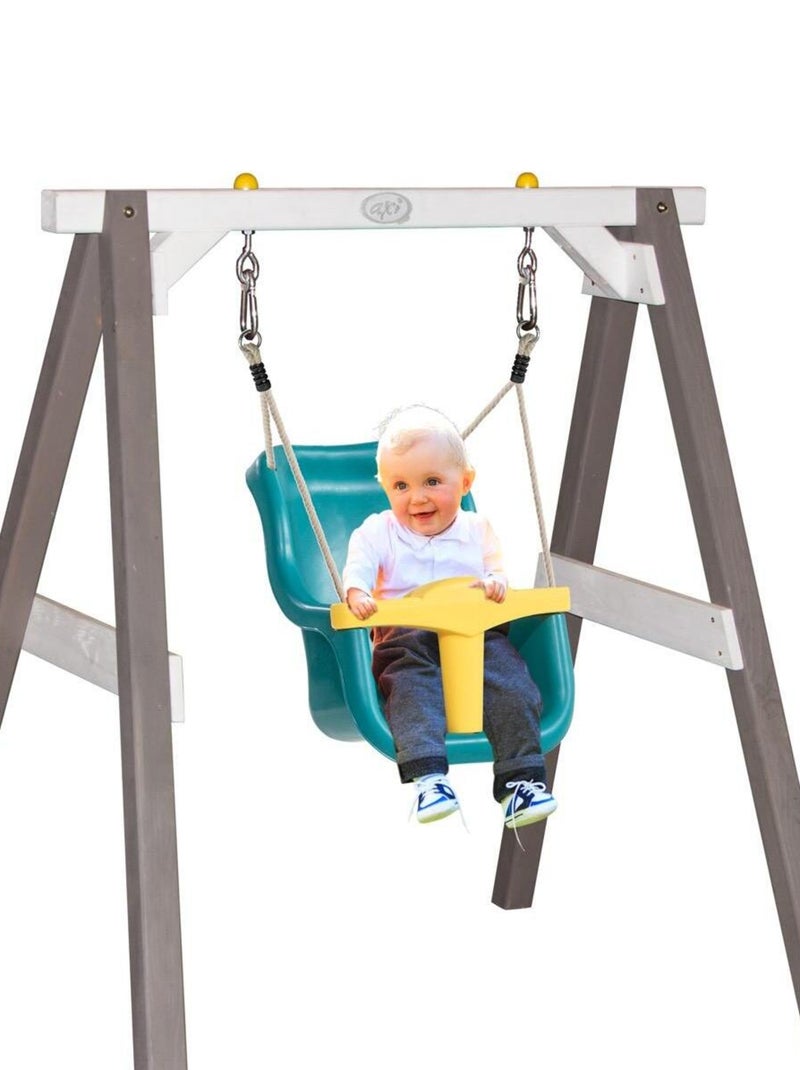 Portique en bois blanc - balançoire bébé Axi Blanc - Kiabi