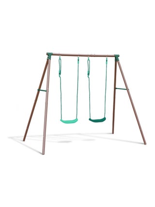 Portique en métal duo MALO - 2 Balançoires H195 x L217 x l153 cm