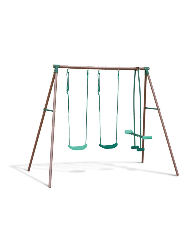 Portique en métal trio MALO - Balançoires H195 x L269 x l153 cm N/A - Kiabi