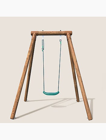 Portique simple une place en bois rond HANNA