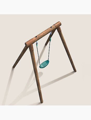 Portique simple une place en bois rond HANNA