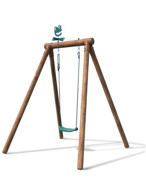 Portique simple une place en bois rond HANNA - Kiabi