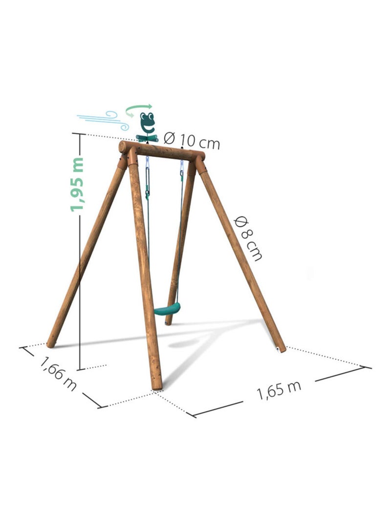 Portique simple une place en bois rond HANNA Marron - Kiabi
