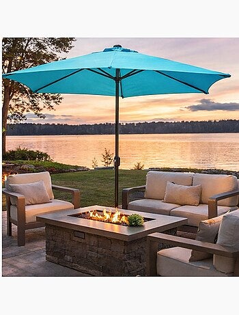 PORTOFINO Parasol marron rond 2,94 x 2,94 m