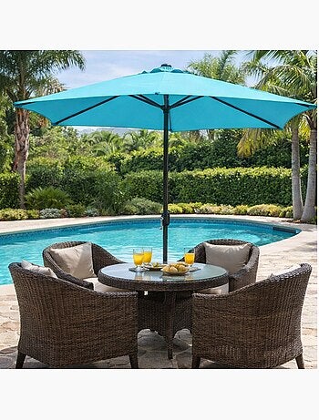 PORTOFINO Parasol marron rond 2,94 x 2,94 m