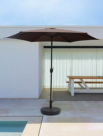 PORTOFINO Parasol marron rond 2,94 x 2,94 m