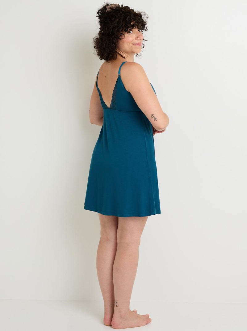 Post opératoire nuisette brassière intégré Ficelle - RougeGorge Lingerie Bleu - Kiabi