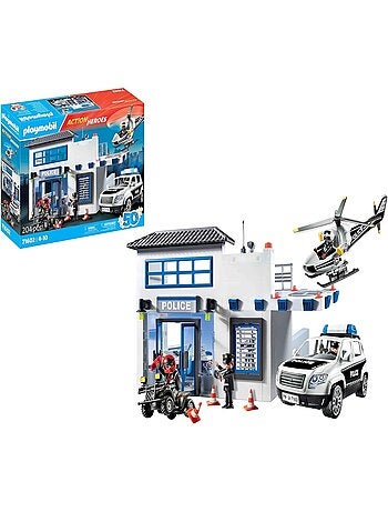 Poste de police et véhicules