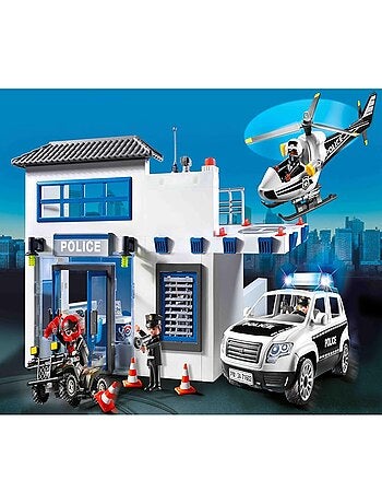 Poste de police et véhicules