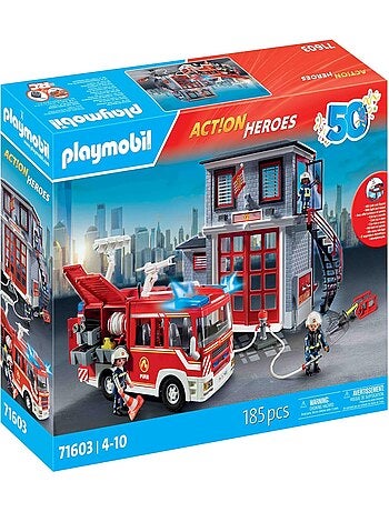 Poste de pompiers avec camion d'intervention