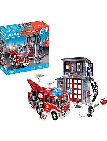 Poste de pompiers avec camion d'intervention