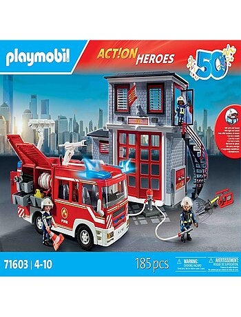 Poste de pompiers avec camion d'intervention