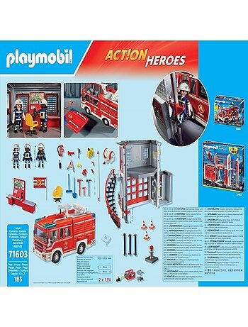 Poste de pompiers avec camion d'intervention