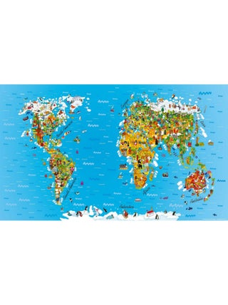 Poster - Carte du monde - 202 x 90 cm