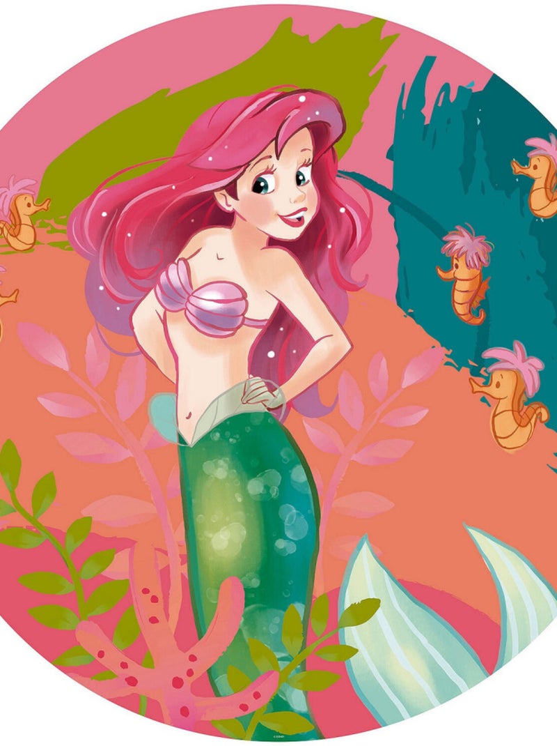 Poster autocollant forme ronde Disney Ariel les mains sur les hanches - 125 cm Multicolore - Kiabi