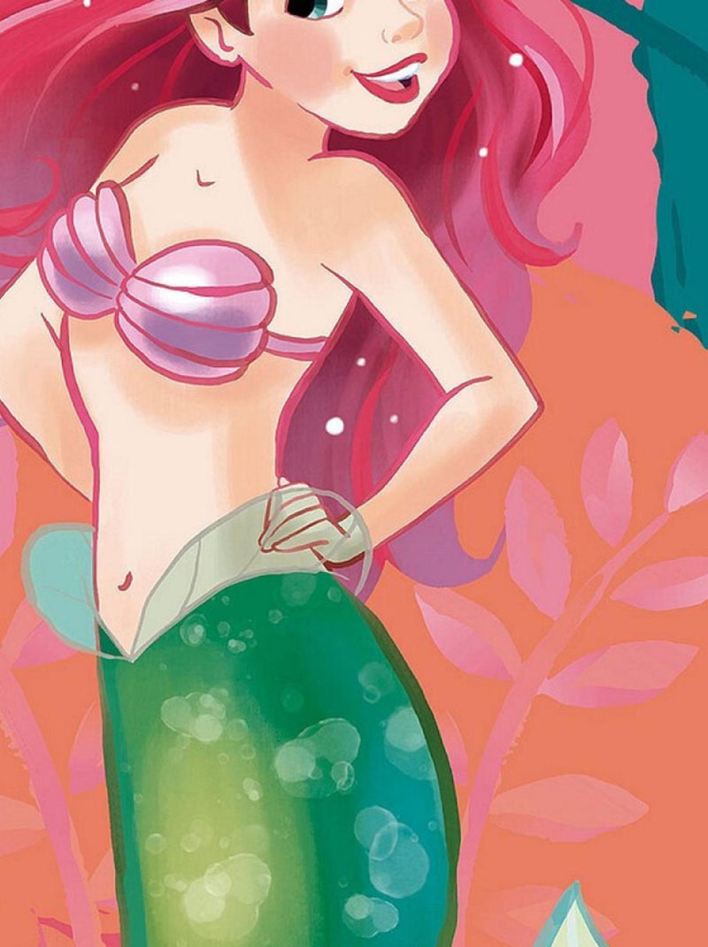 Poster autocollant forme ronde Disney Ariel les mains sur les hanches - 125 cm Multicolore - Kiabi