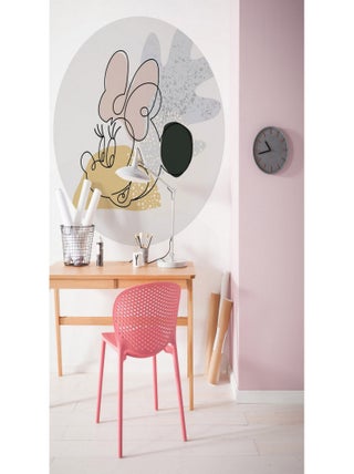 Poster autocollant forme ronde Disney visage de Minnie Art Moderne - 125 cm