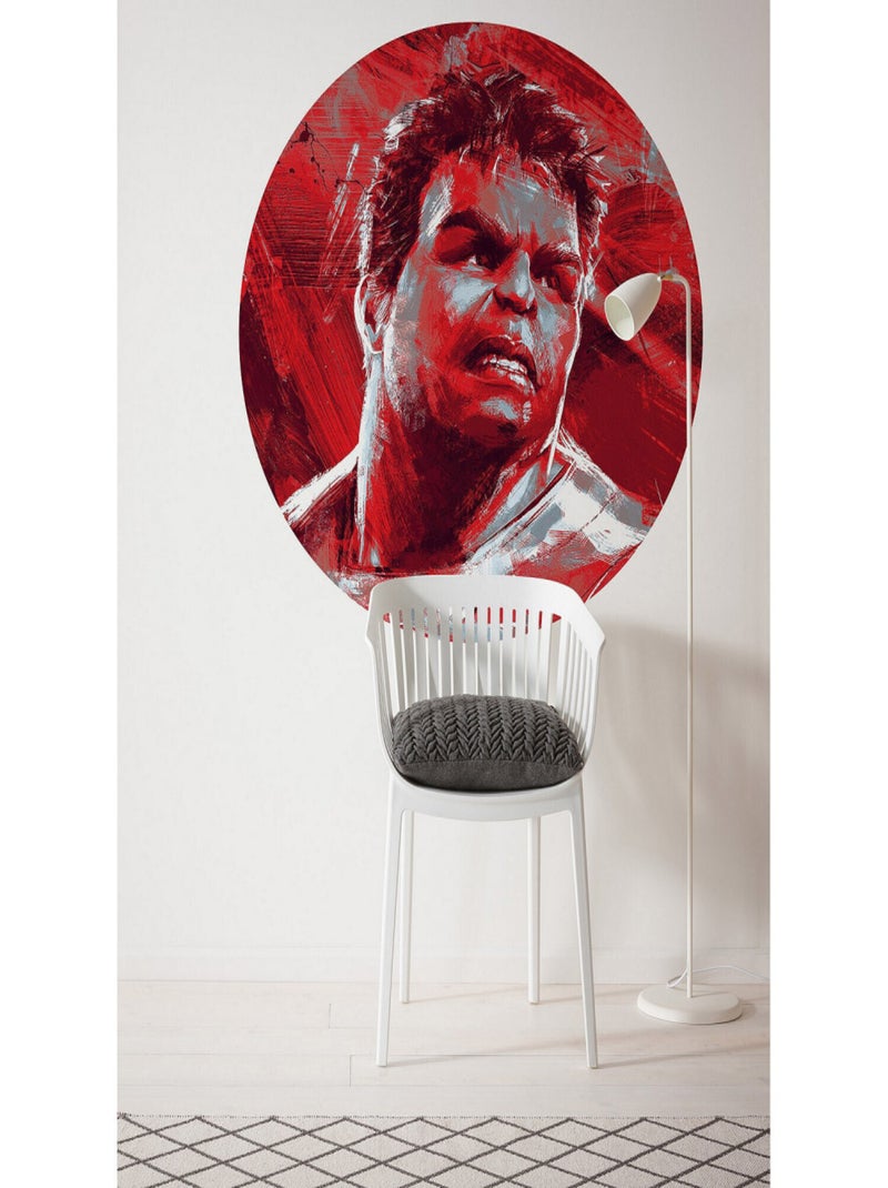 Poster autocollant forme ronde Marvel Avengers Hulk peinture Bruce Banner - Mark Ruffalo - 125 cm Multicolore - Kiabi
