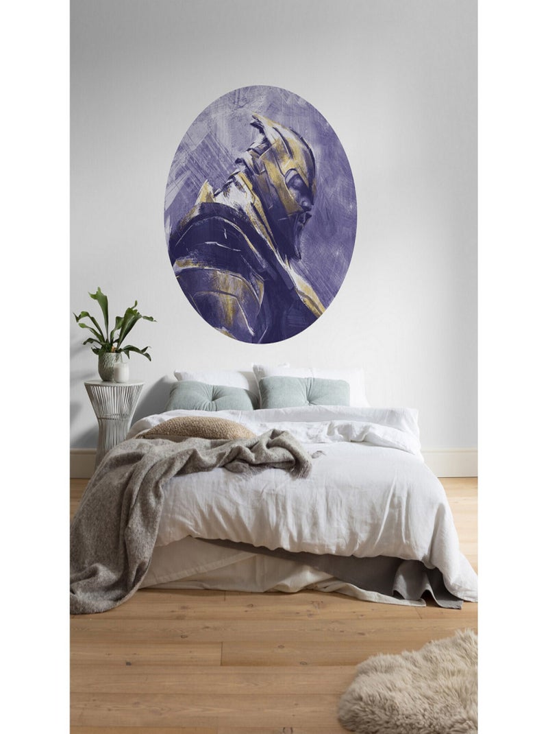 Poster autocollant forme ronde Marvel Avengers Thanos peinture - 125 cm Multicolore - Kiabi