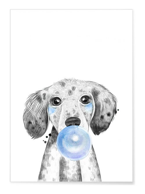 Poster Bulle de Chiot Bleue - Kiabi