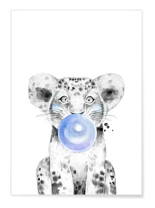 Poster Bulle de Lionceau Bleue