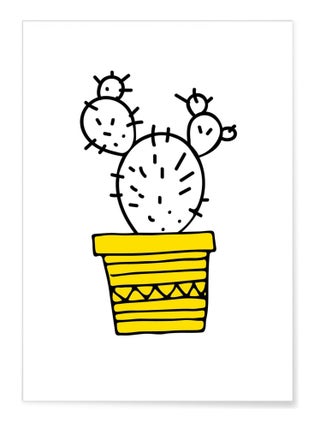 Poster Cactus jaune