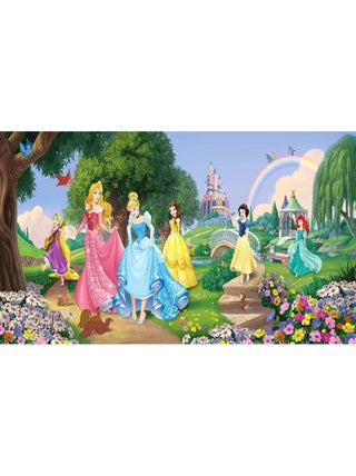 Poster Château et Princesses Disney intisse 202X90 CM